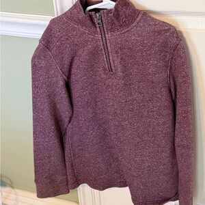 Boys Maroon Quarter-Zip Sweater